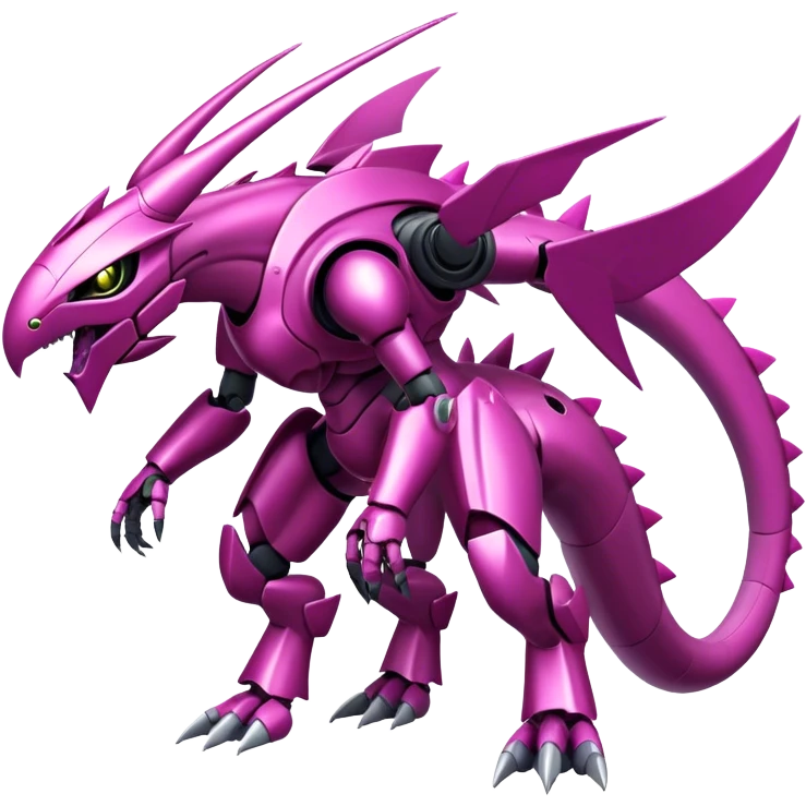  Cool Edgy Shiny Armored Ethereal Legendary Digimon-Genesect-Palkia-hybrid full body emoji