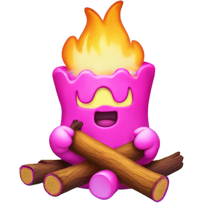 Pink Lisa frank campfire  emoji