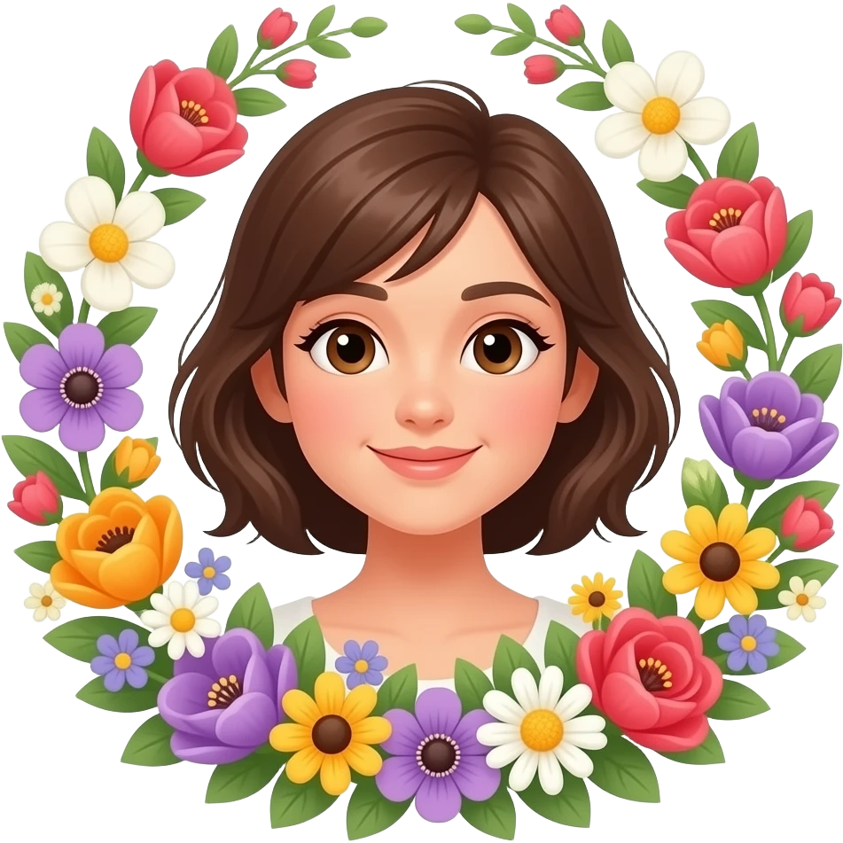 women with flowere emoji