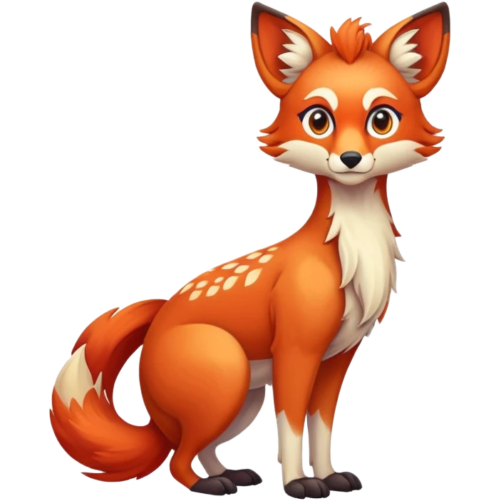 Colorful exotic Falvie-Fionbri, full body emoji