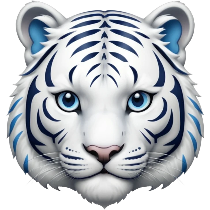 White tiger blue eyes emoji