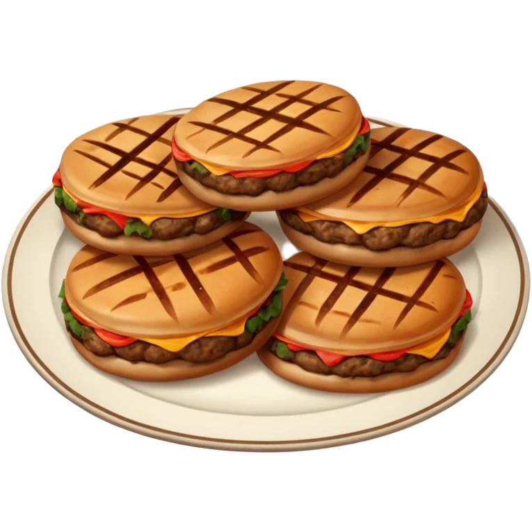 a plate of meat patties emoji