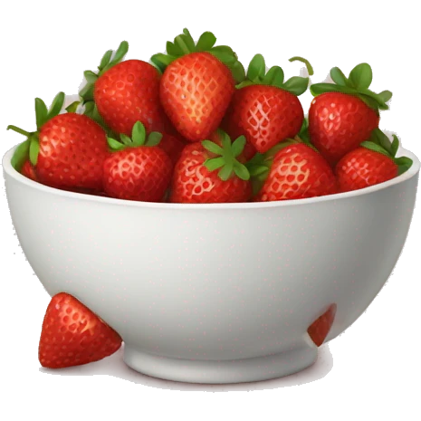 bowl of strawberries emoji