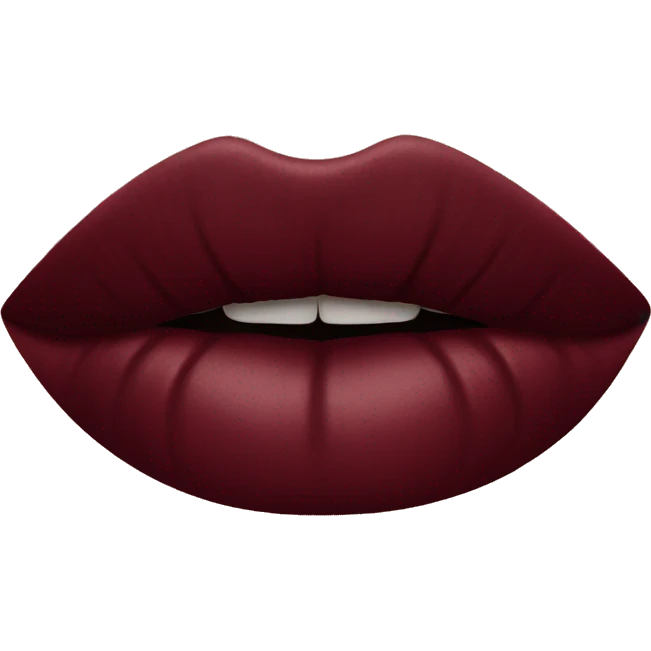 Burgundy lipstick kiss emoji