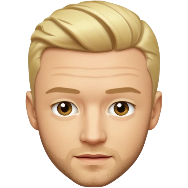 Justin Timberlake with blonde hair emoji