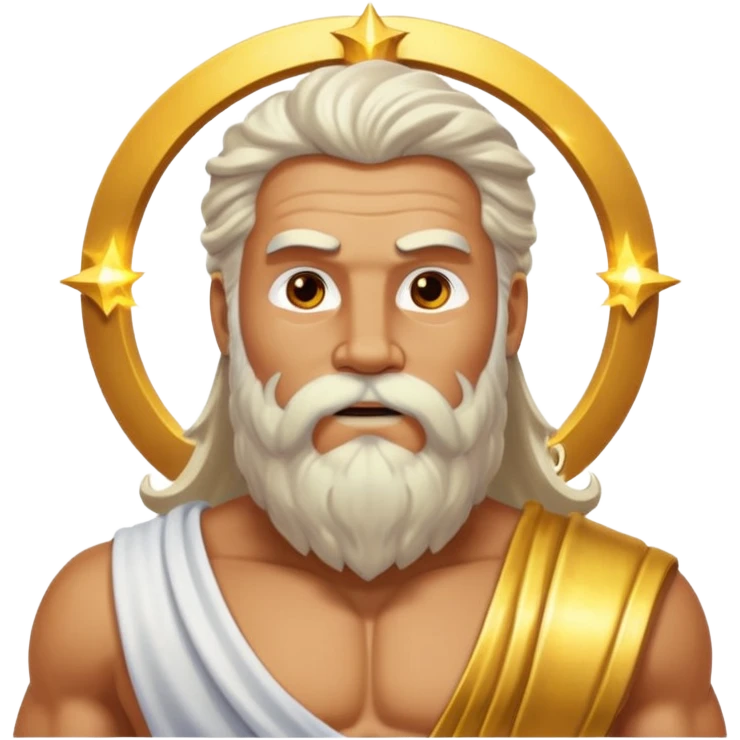 zeus and his glory behind him emoji
