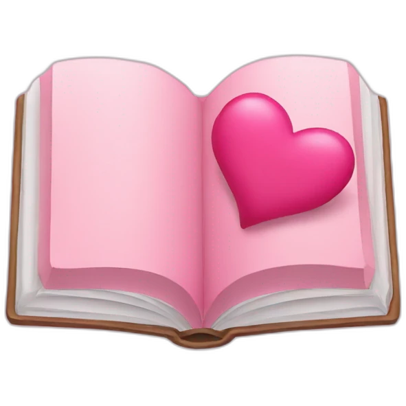 pink book with heart emoji