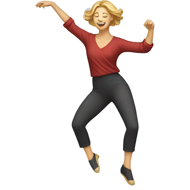 white woman dancing emoji