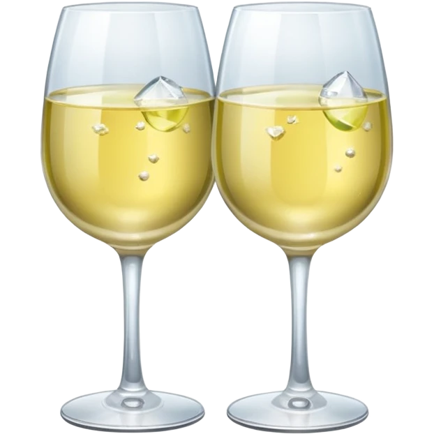 two glasses of white wine emoji