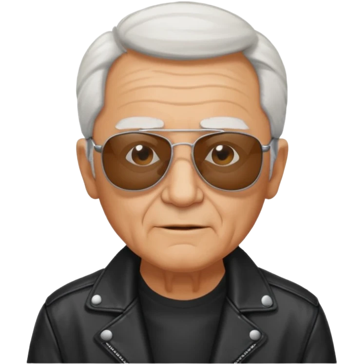 elderly man with sunglasses and jacket emoji