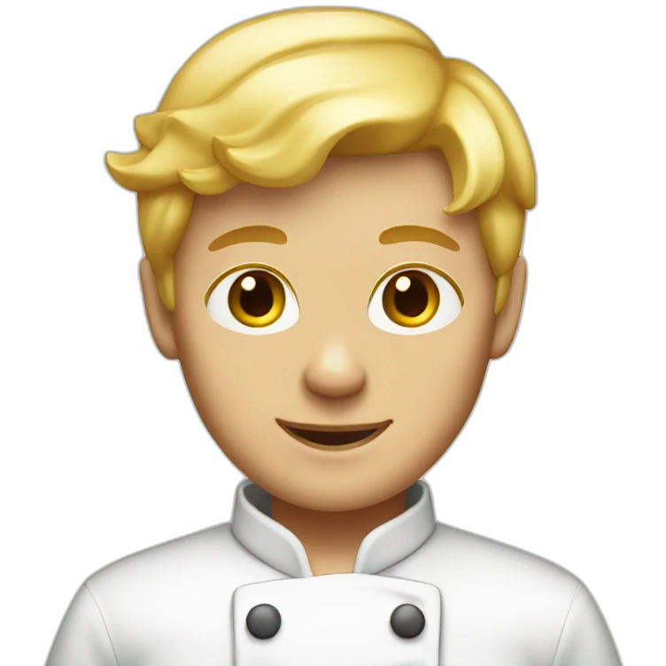chef boy blonde hair pizza emoji