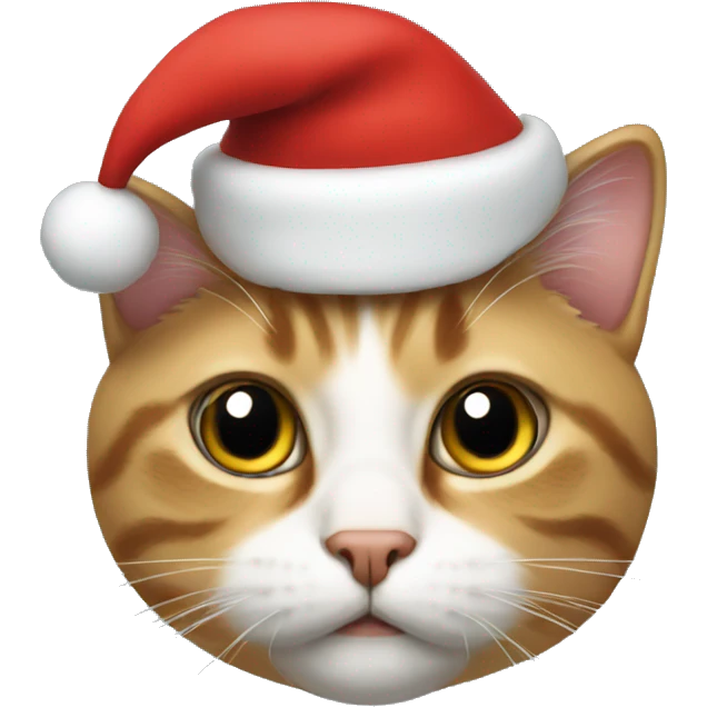 Cat with santa hat emoji