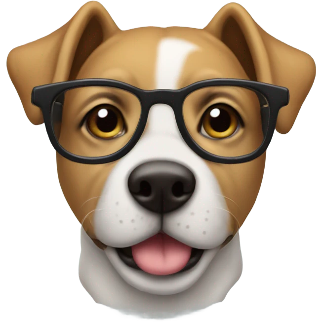 Perro con lentes  emoji