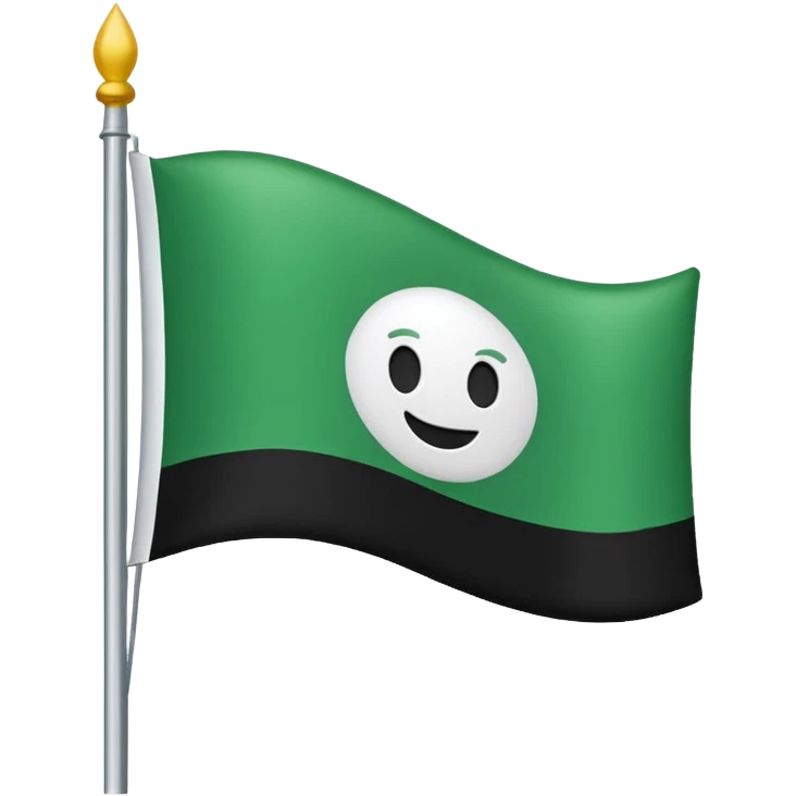I want a flag as a emoji its made by three colours white green and black emoji