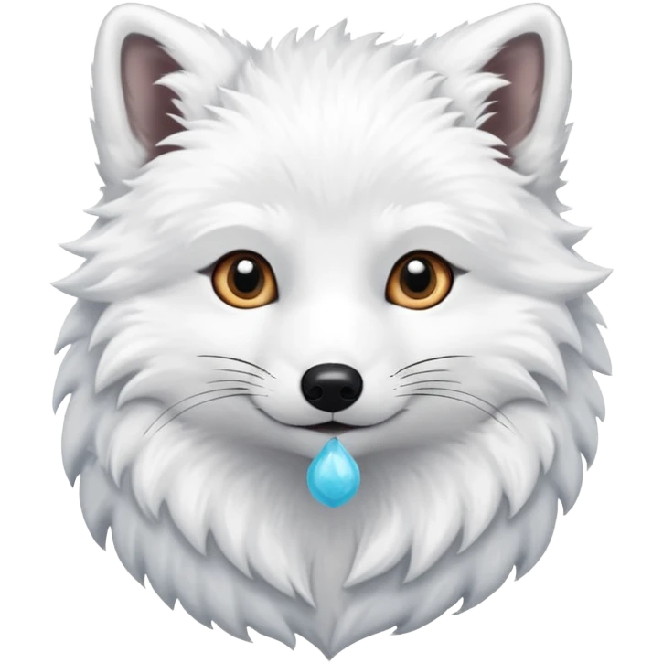 polar half body Arctic fox emoji