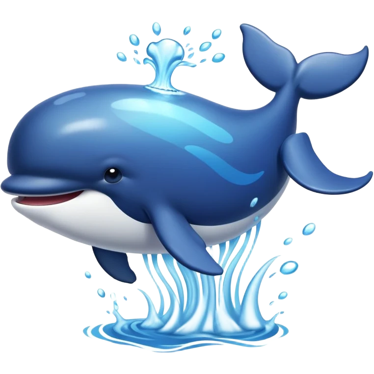 A whale with water coming out of the mouth emoji