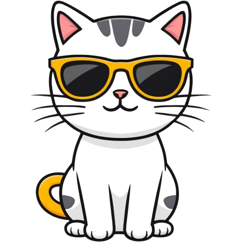 Cat with sunglasses emoji