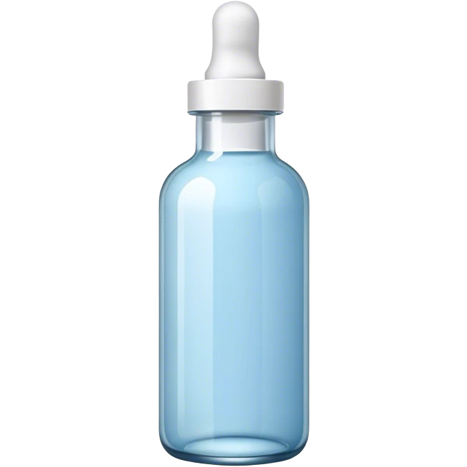 Pale blue  serum bottle with white top emoji