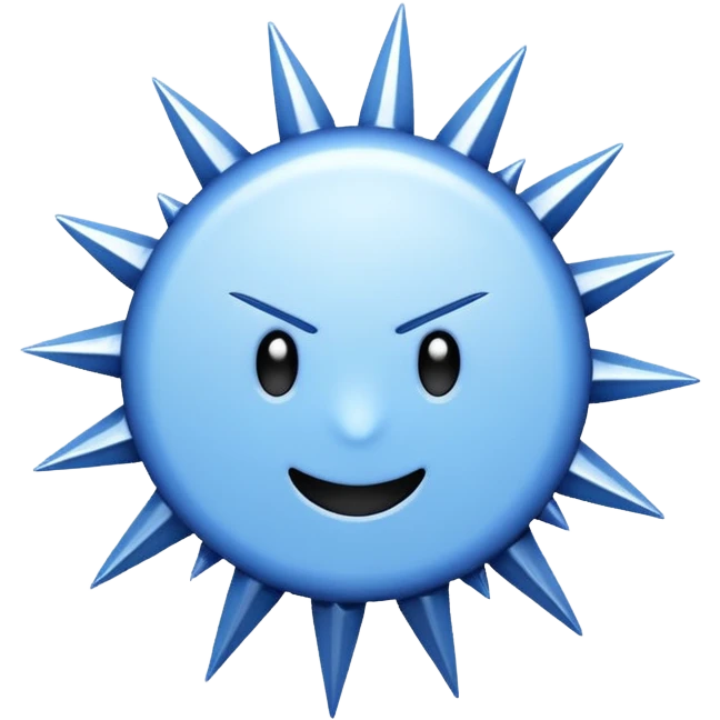 the discord verifed  tickmark which doesnt have a face which is a circle and has a spikey border emoji