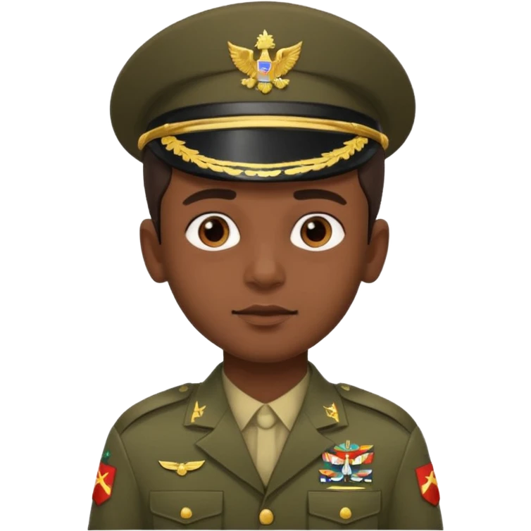 Indian boy in army emoji