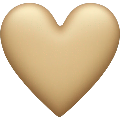 Beige heart emoji