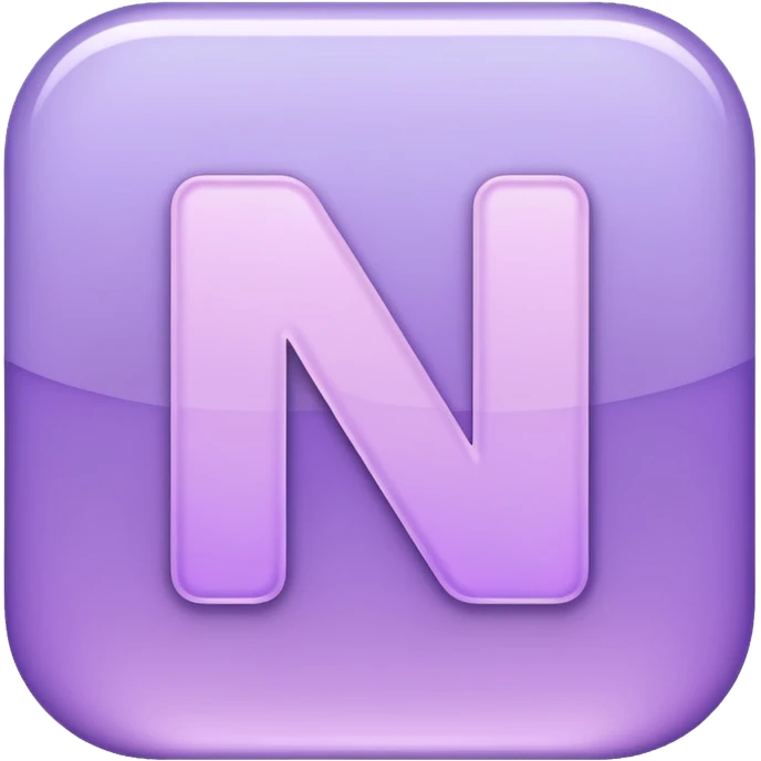 Netflix aesthetic "N" logo in pastel purple emoji