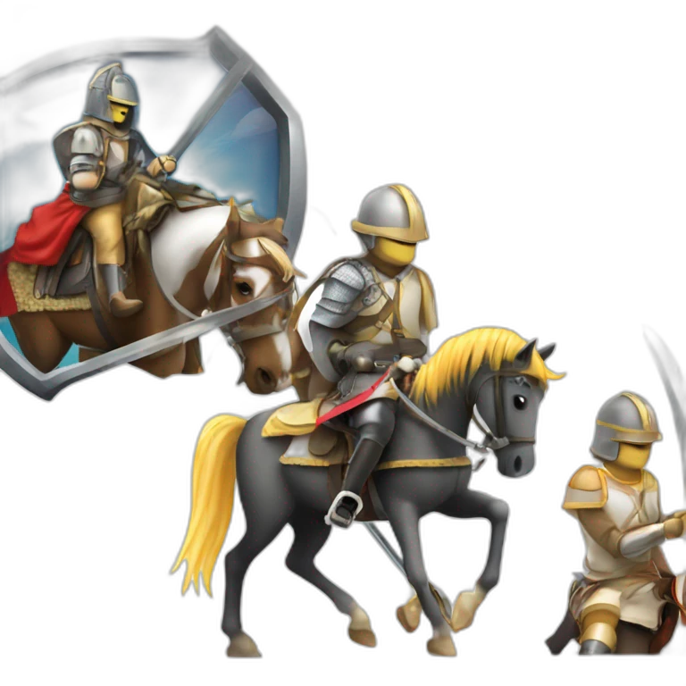 battle-ready knight on horseback emoji