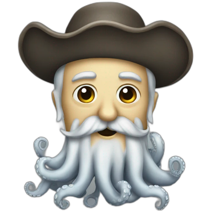 old octopus with beard emoji