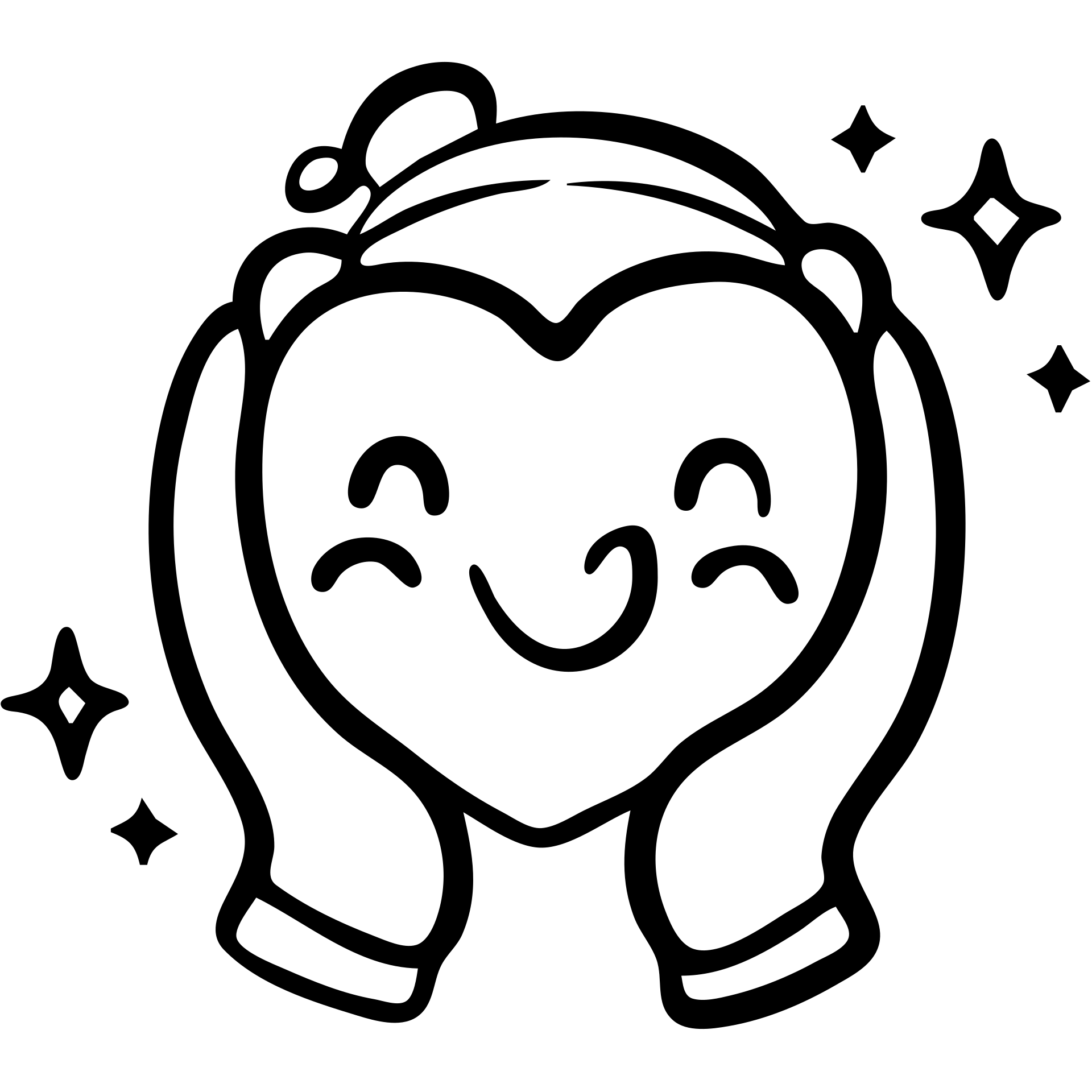 life icon, hand-drawn black outlined style emoji