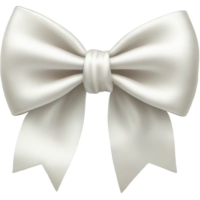 white satin bow emoji