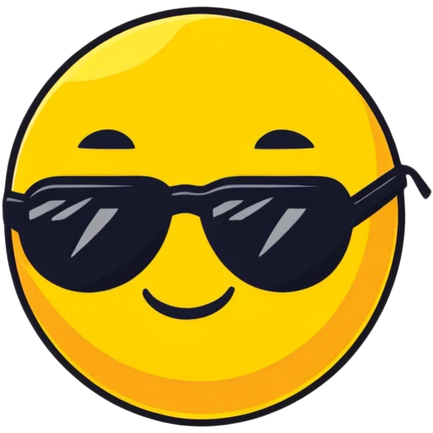 Sun with sunglasses emoji