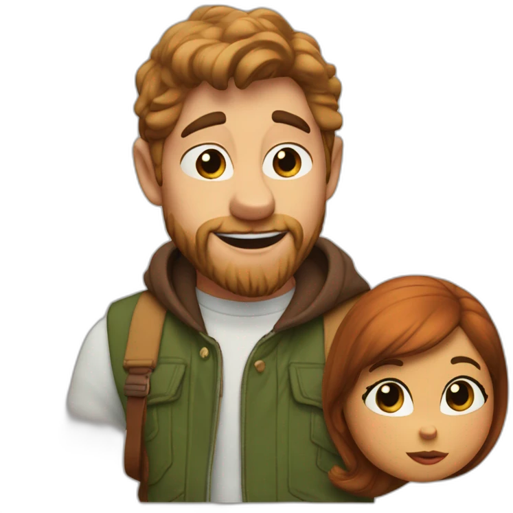 ste ellis with a beard making out with alvin the chipmunk emoji