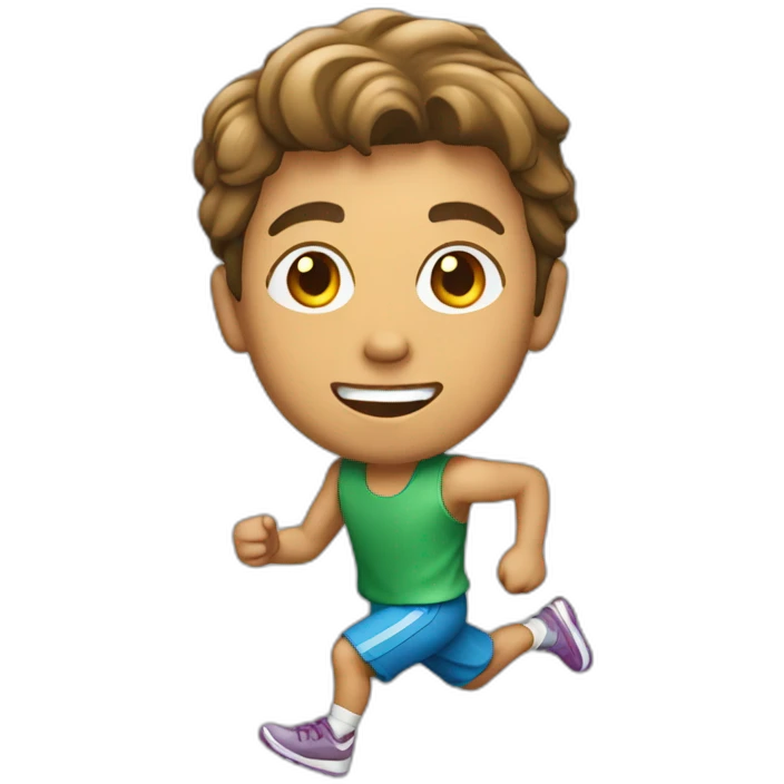 young-running-man emoji