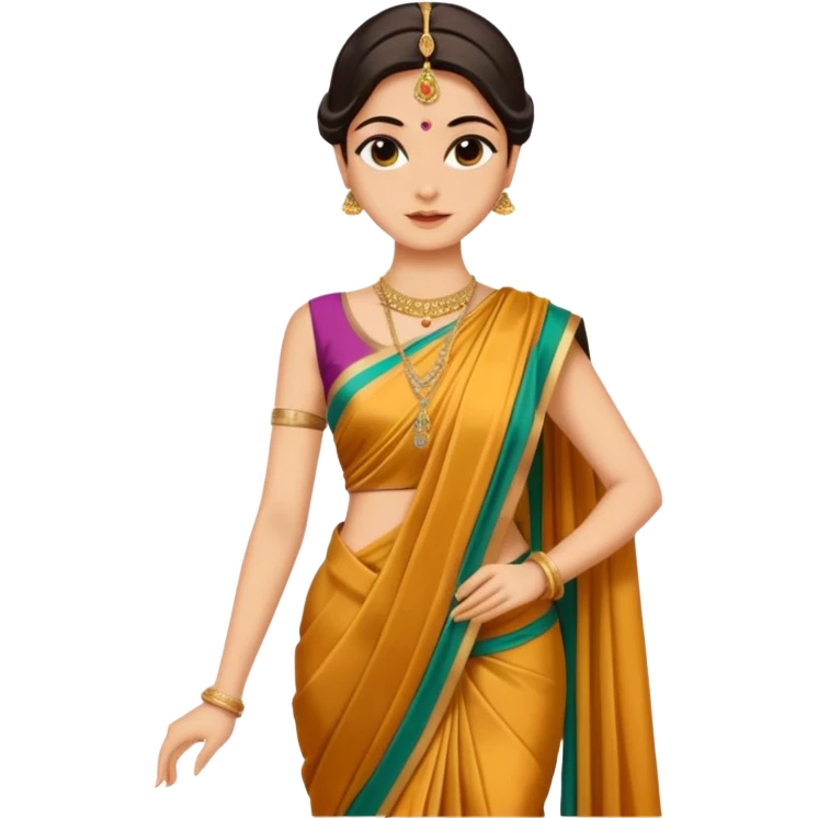 sleeveless saree without the girl emoji