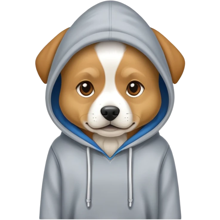 dog wearing hoodie emoji