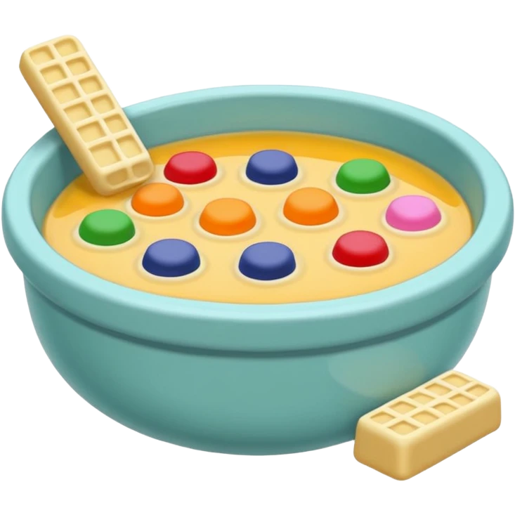 tazita de sopa, pastillas en estilo aesthetic y una camita rosada. emoji