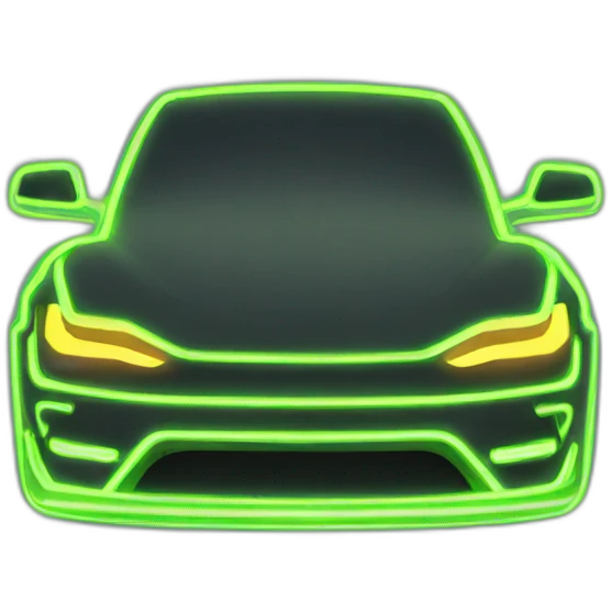 Neon Tesla logo emoji