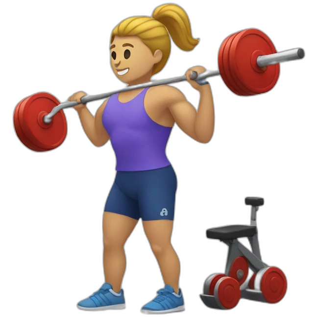 person with a disability, such as one without a leg, actively participating in weightlifting emoji