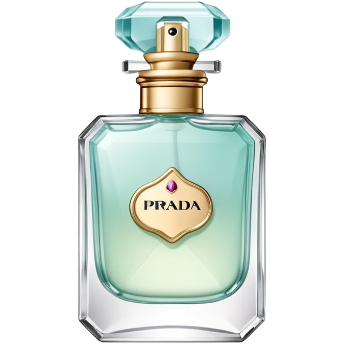 Spring transparent pastel colored Prada perfume emoji