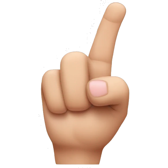 A finger gun with the pinky sticking out emoji