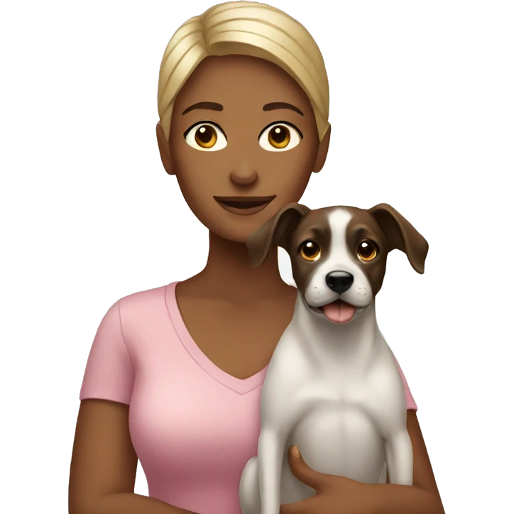 Women with dog emoji