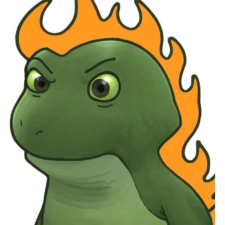 Green fire 🔥  emoji