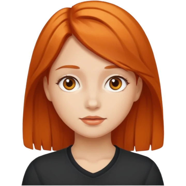 Girl with orange Brown hair emoji