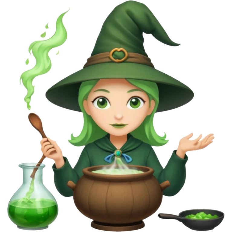 green witch cooking potion emoji