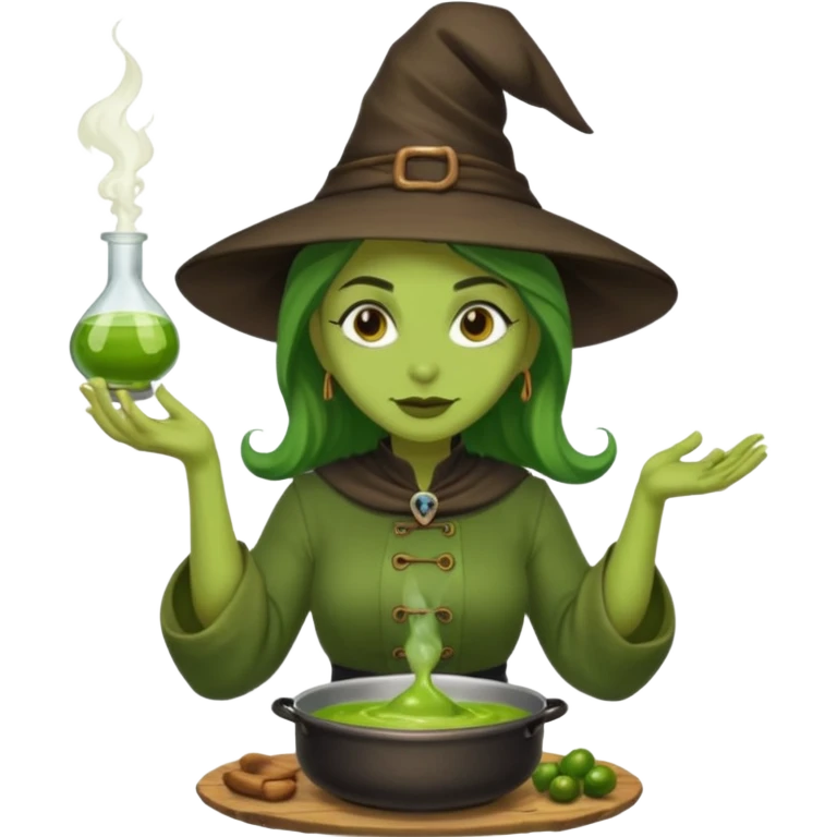 green witch cooking potion emoji