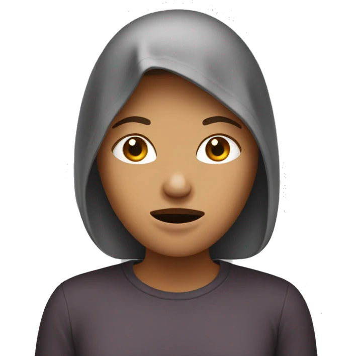 Female with covered mouth and hands emoji