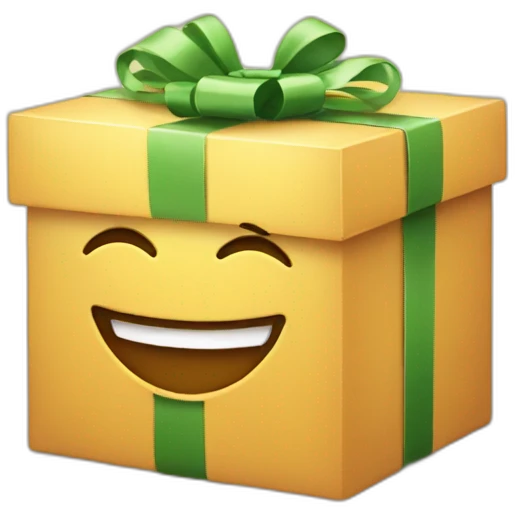 gift box with smile emoji