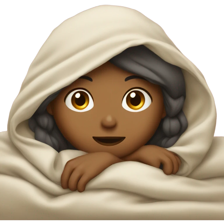Girl wrapped in blanket  emoji
