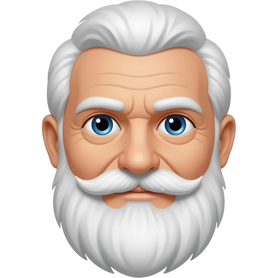 old man with white beard and white hair emoji