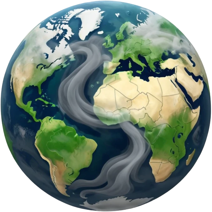 Pollution on earth the view should be were we see it out in the space  emoji